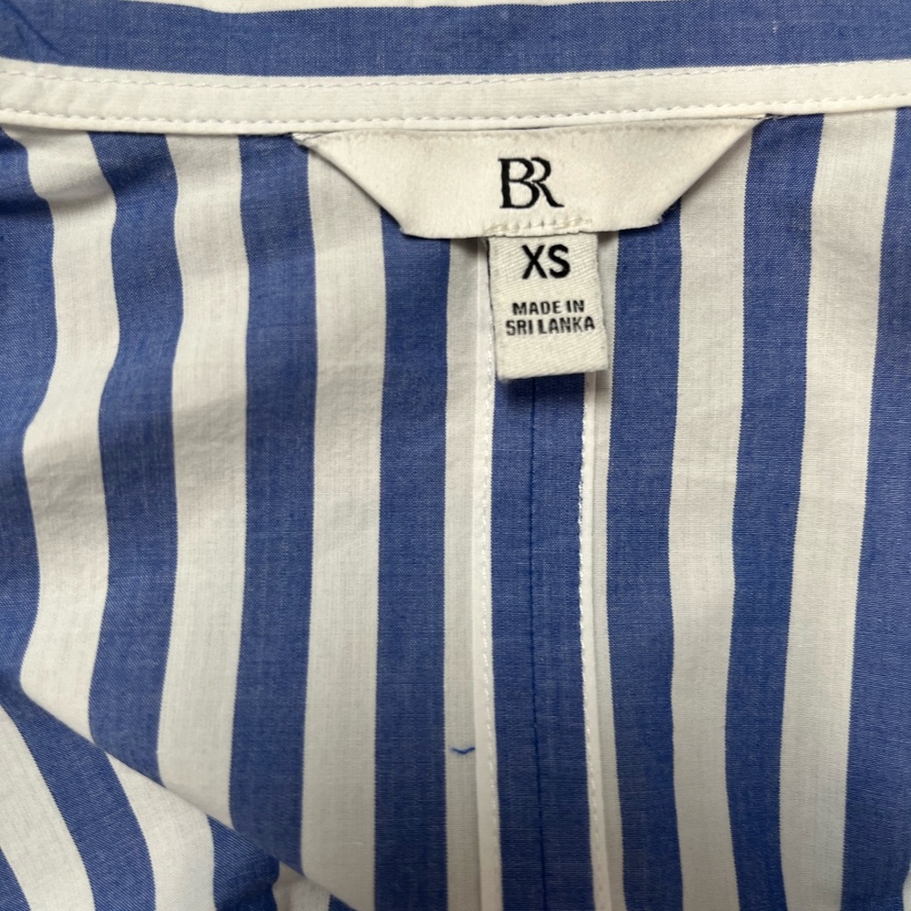 Banana Republic Blue and White Striped Button Down Shirt Size XS - Picture 5 of 6